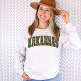 Arkansas Camo Varsity Curved DTF Print