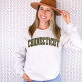 Connecticut Camo Varsity Curved DTF Print