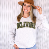 Delaware Camo Varsity Curved DTF Print