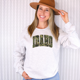 Idaho Camo Varsity Curved DTF Print
