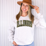 Illinois Camo Varsity Curved DTF Print