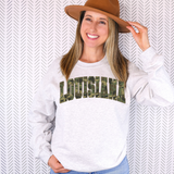Louisiana Camo Varsity Curved DTF Print