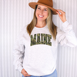 Maine Camo Varsity Curved DTF Print