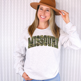 Missouri Camo Varsity Curved DTF Print
