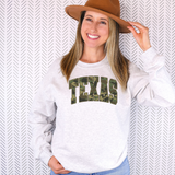 Texas Camo Varsity Curved DTF Print