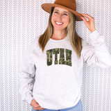 Utah Camo Varsity Curved DTF Print