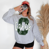 Canes Stripes Varsity Team DTF Print