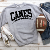 Canes Football Arched DTF Print