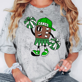Canes Football Girl DTF Print