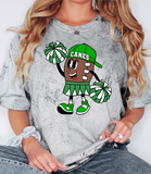 Canes Football Girl DTF Print