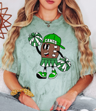 Canes Football Girl DTF Print