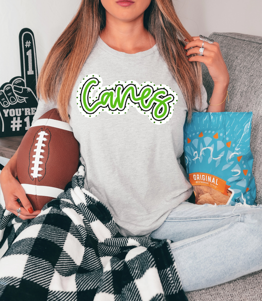 Canes Polkadot Outline DTF Print