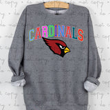 Rainbow Cardinals DTF Print