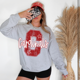 Cardinals Stripes Varsity Team DTF Print