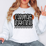 Cardinals Basketball Checker DTF Print