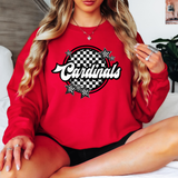 Cardinals Checker Mascot DTF Print