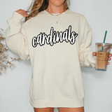 Cardinals Crackle Cursive Teams DTF Print