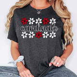 Cardinals Daisy Row DTF Print