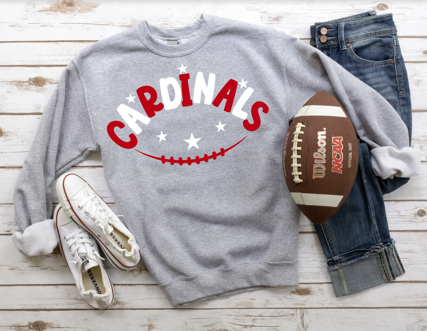 Cardinals Football Star DTF Print