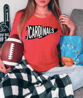 Cardinals Watercolor Pennant DTF Print