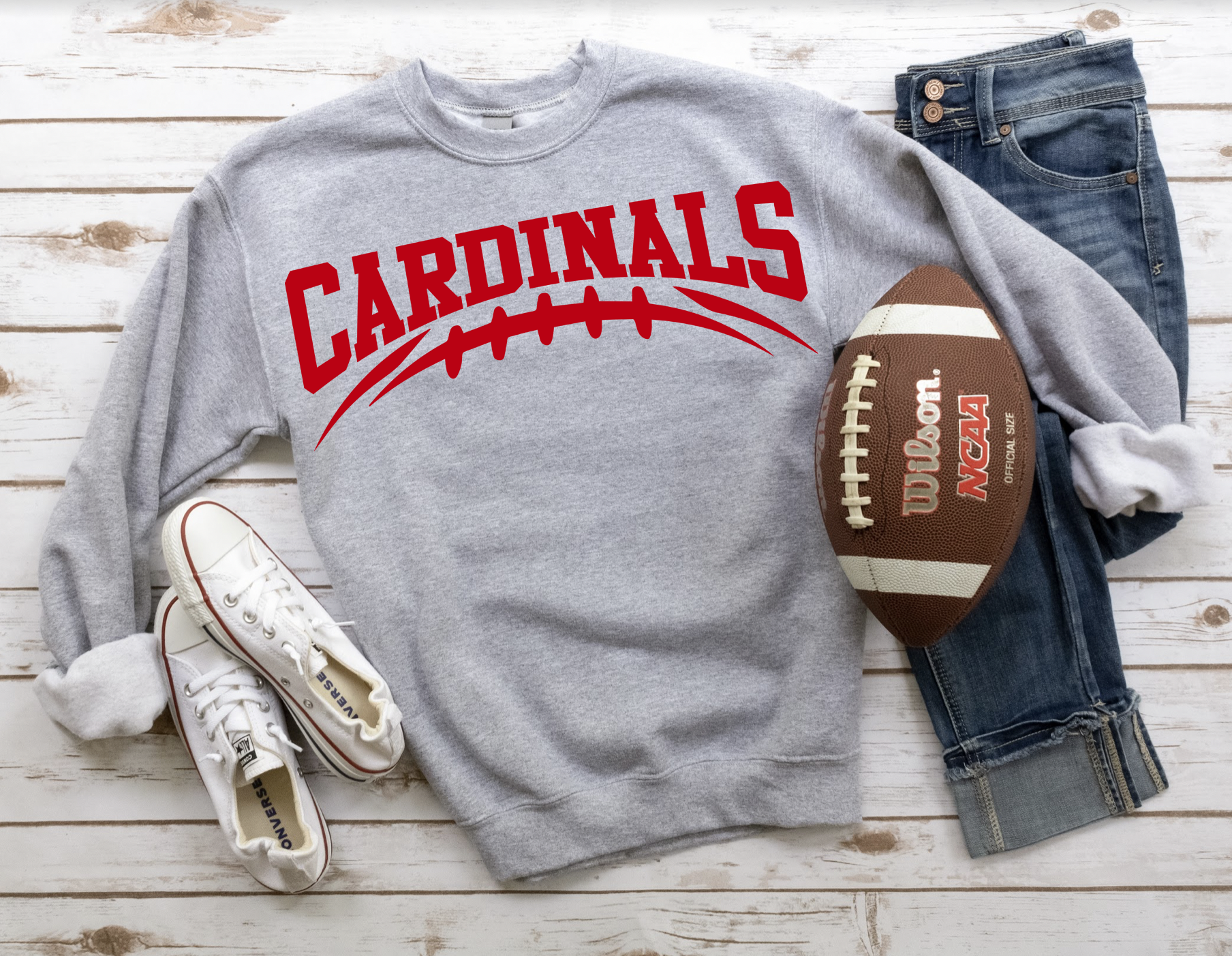 Cardinals Football Arched DTF Print
