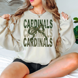 Cardinals Matching Stacked Camo Greens DTF Print