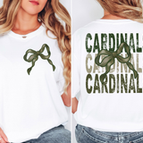 Cardinals Matching Stacked Camo Greens DTF Print