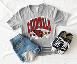 Cardinals Checker Star Grunge DTF Print