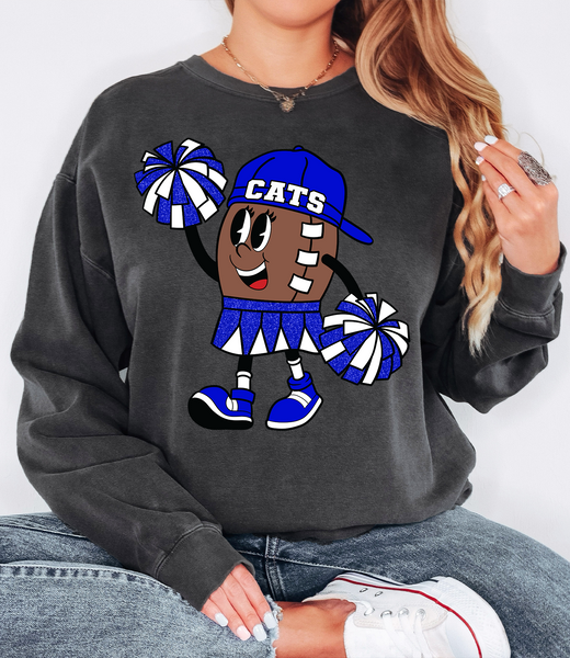 Cats Football Girl DTF Print