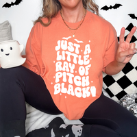 Just a little ray of Pitch Black DTF Print