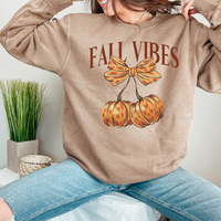 Fall Vibes Pumpkin Cherries DTF Print
