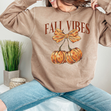 Fall Vibes Pumpkin Cherries DTF Print