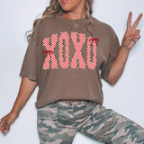 XOXO Checker Leopard Coquette DTF Print