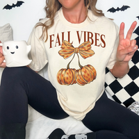 Fall Vibes Pumpkin Cherries DTF Print