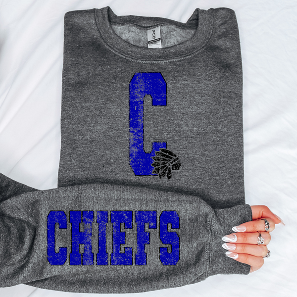 C Chiefs Distressed DTF Print