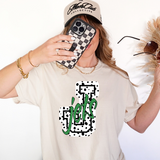 Jets Dalmation Glitter DTF Print