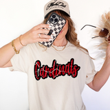 Cardinals Crackle Cursive DTF Print