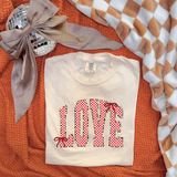 Love Checker Leopard Coquette DTF Print