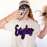Eagles Crackle Cursive DTF Print