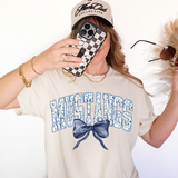 Mustangs Blue Floral Navy Bow DTF Print