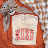 XOXO Checker Leopard Coquette DTF Print