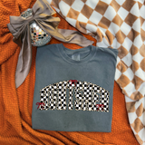 Huntsmen Black Checker Leopard Coquette DTF Print