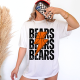 Bears Basketball Bolt DTF Print