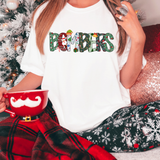 Bombers Christmas Doodle DTF Print