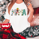 Mama Christmas Doodle DTF Print