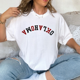 Oklahoma Upside Down Arch Varsity Team DTF Print