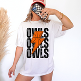 Owls Basketball Bolt DTF Print