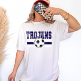 Tojans Soccer Grunge DTF Print