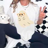 Orange Glasses Ghost DTF Print