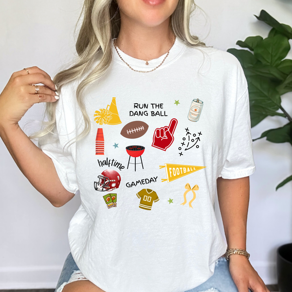 Run the Ball Collage DTF Print